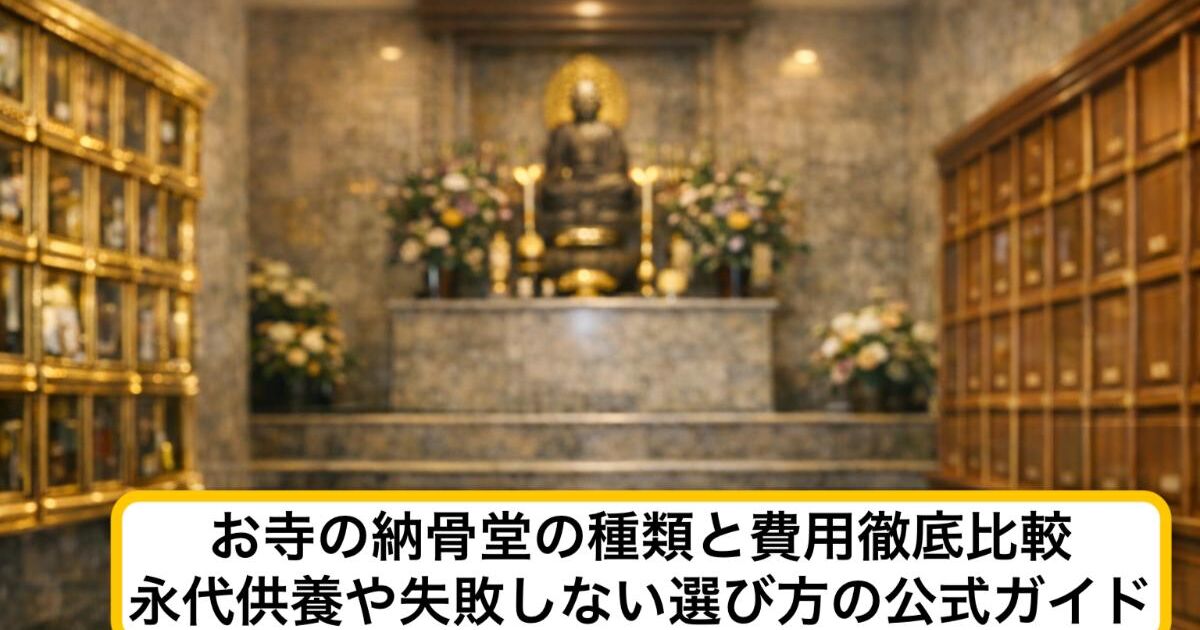 お寺の納骨堂の種類と費用徹底比較｜永代供養や失敗しない選び方の公式 