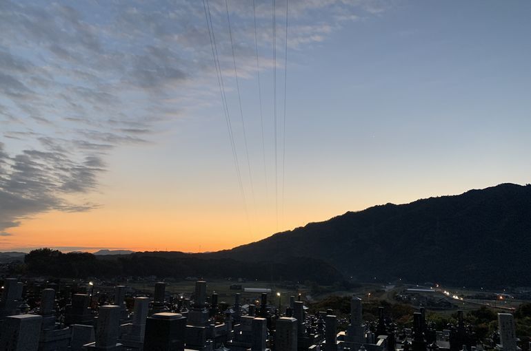 木上墓苑からの景色