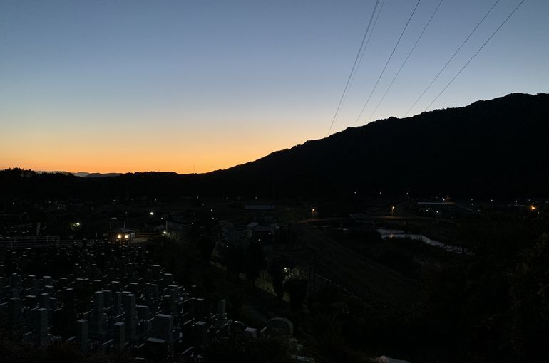木上墓苑からの景色
