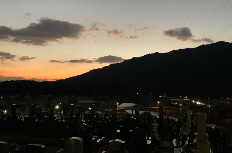 木上墓苑からの景色