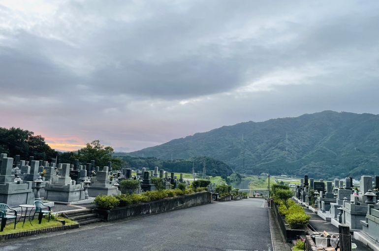 墓苑からの景色