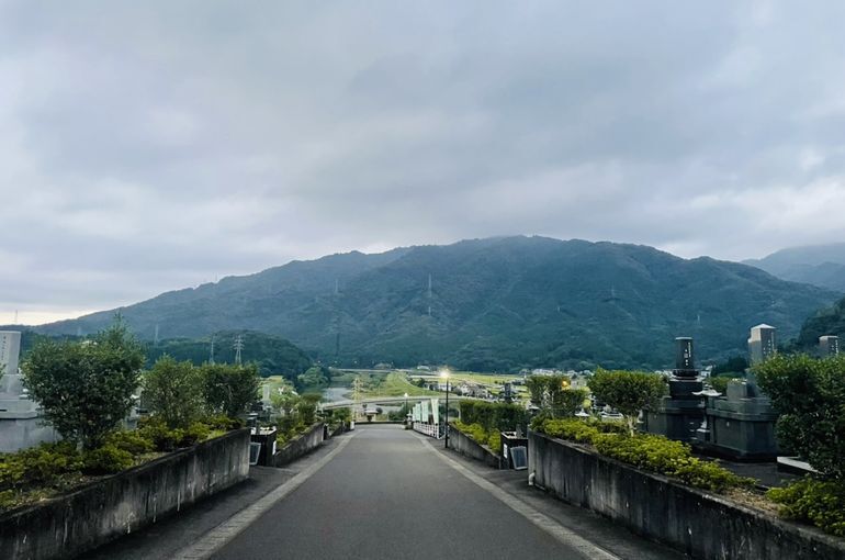 墓苑からの景色