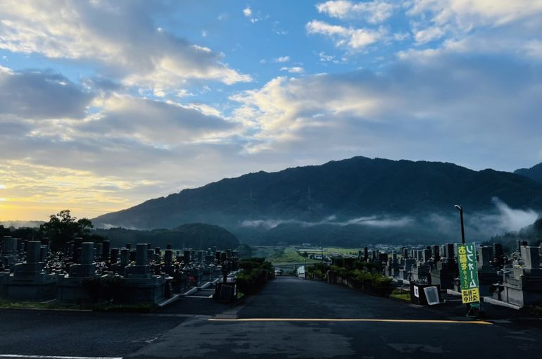 墓苑からの景色