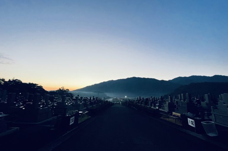 墓苑からの景色