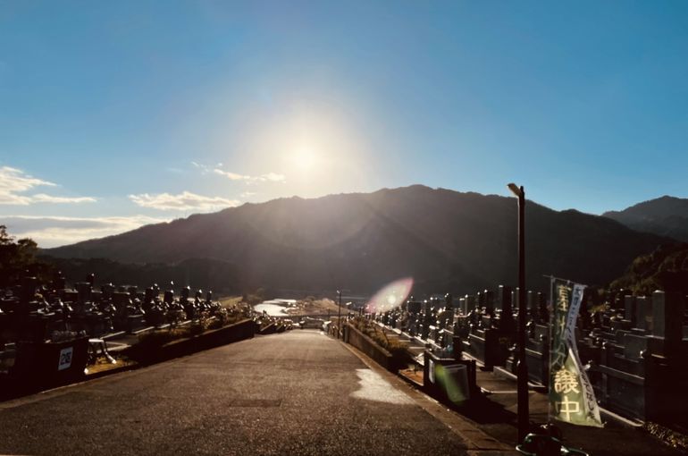 墓苑からの景色