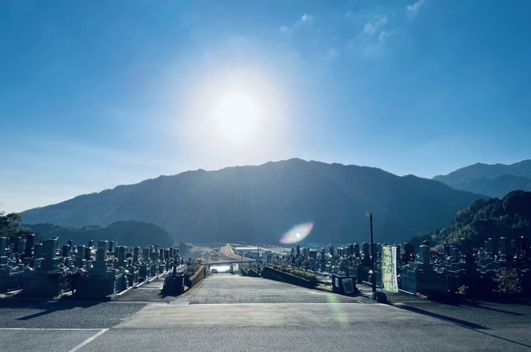 墓苑からの景色