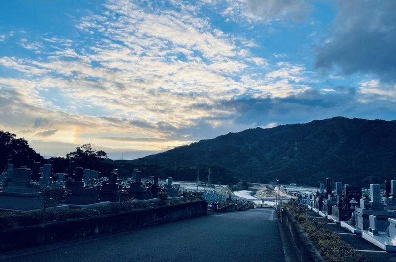 墓苑からの景色