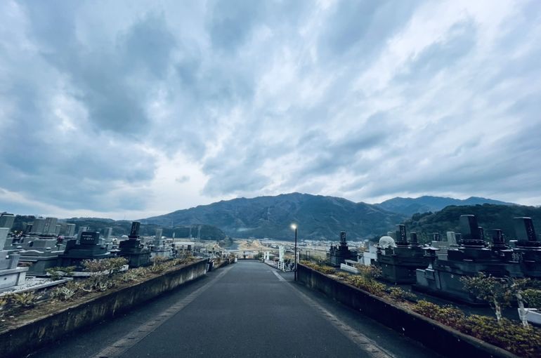 墓苑からの景色
