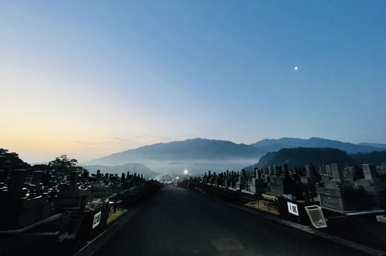 墓苑からの景色
