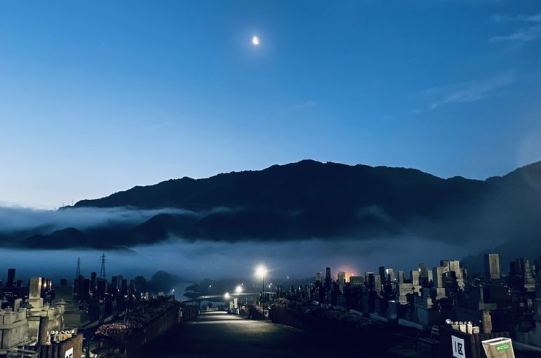 墓苑からの景色