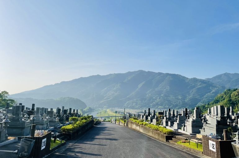 墓苑からの景色