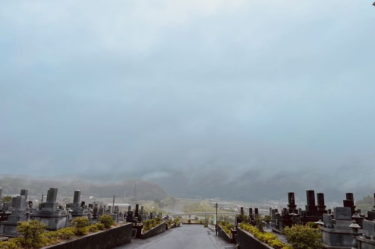 墓苑からの景色