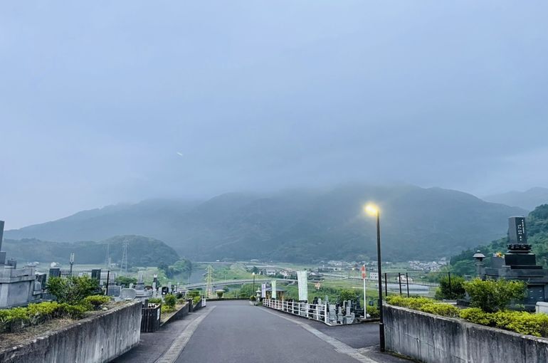 墓苑からの景色
