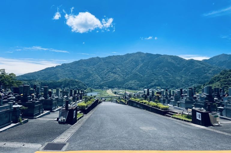 墓苑からの景色