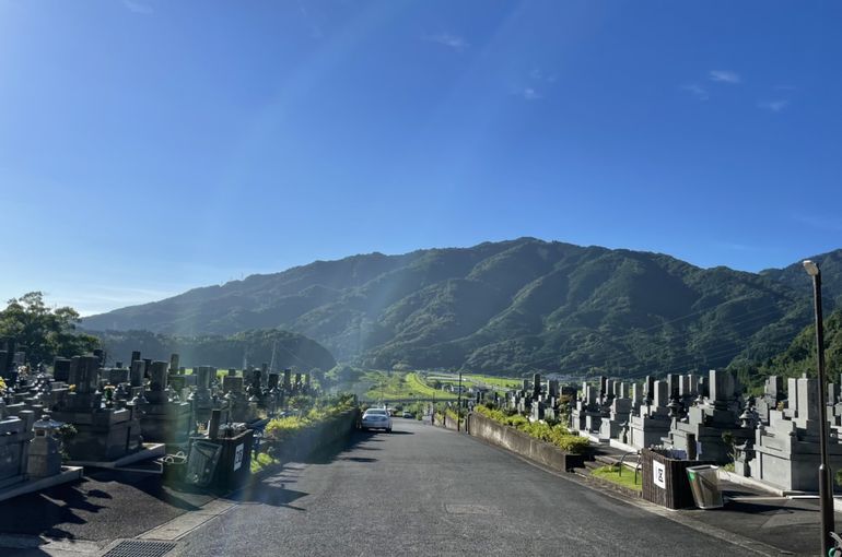 墓苑からの景色
