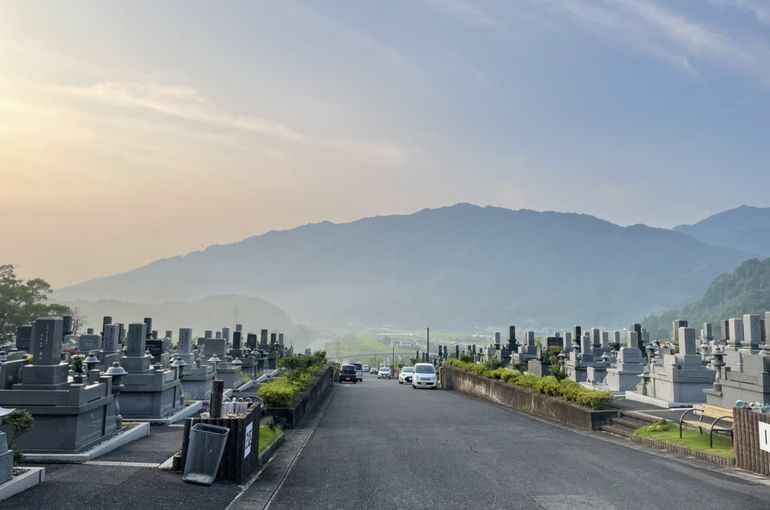 墓苑からの景色
