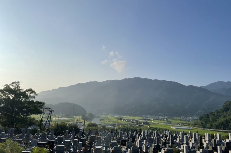 墓苑からの景色