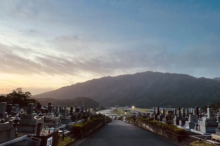 墓苑からの景色