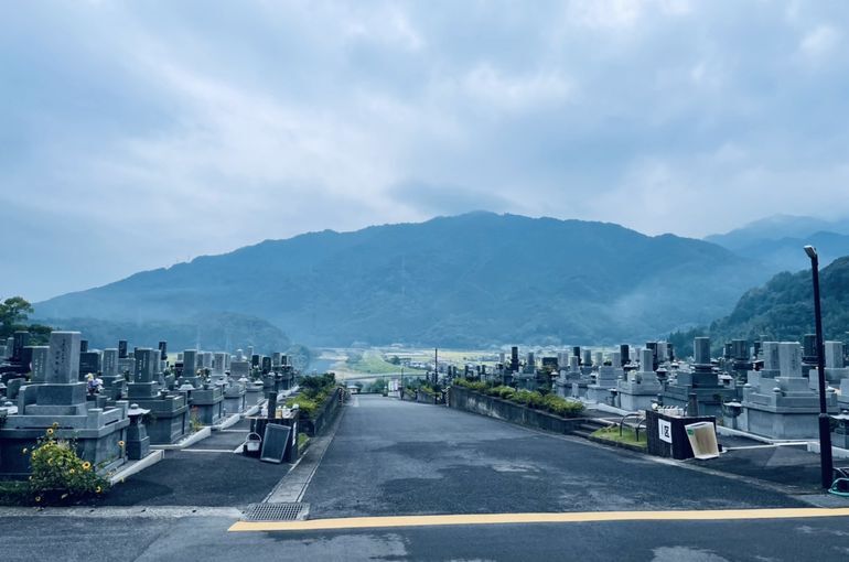 墓苑からの景色