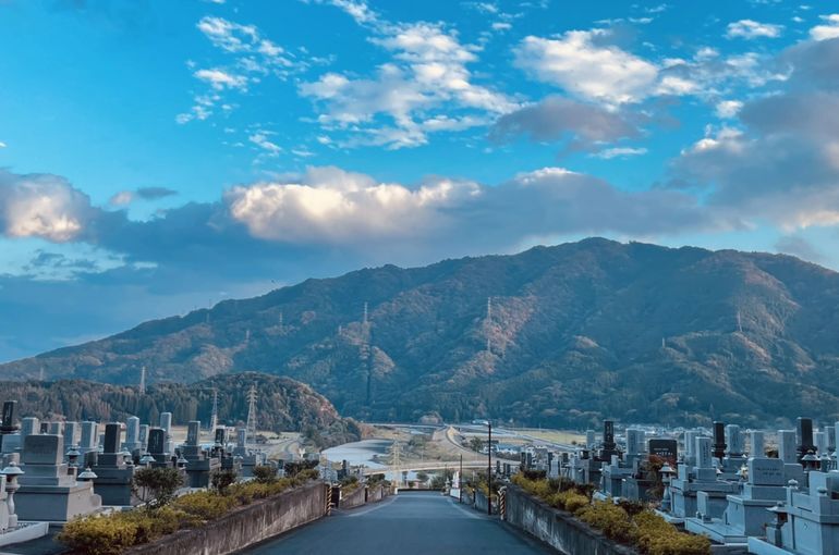 墓苑からの景色