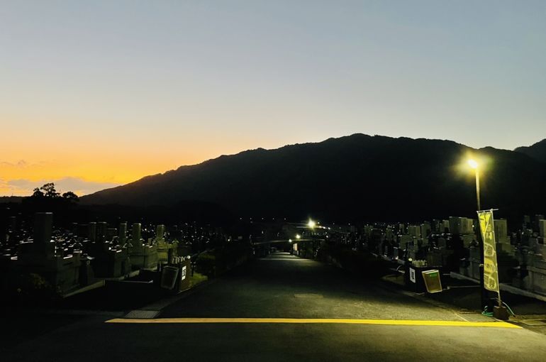 墓苑からの景色