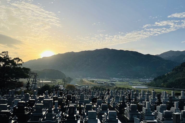墓苑からの景色
