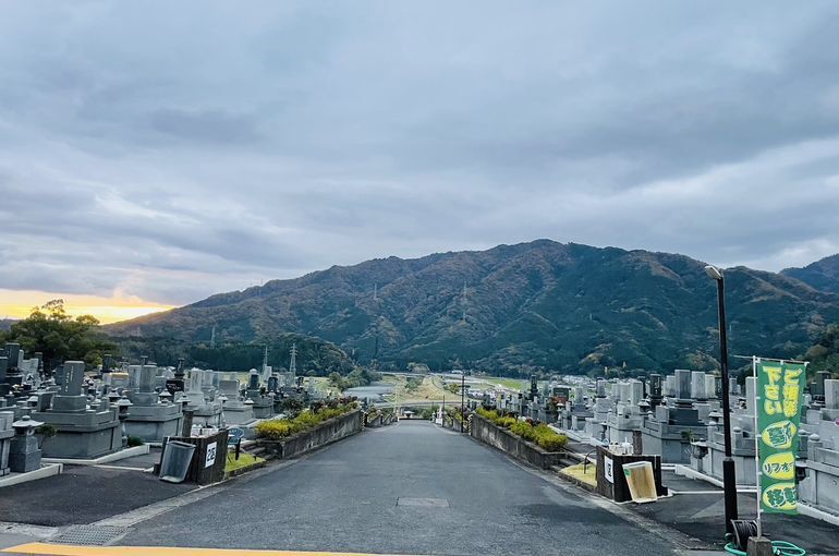 墓苑からの景色