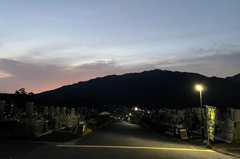 墓苑からの景色