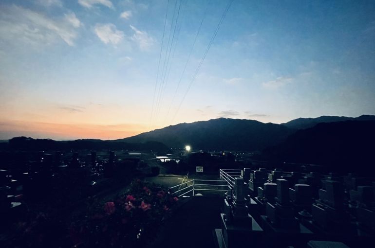 墓苑からの景色