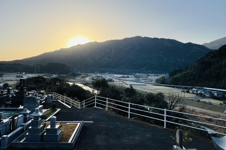 墓苑からの景色