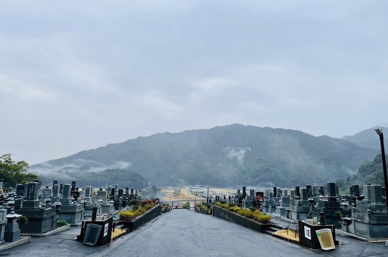 墓苑からの景色