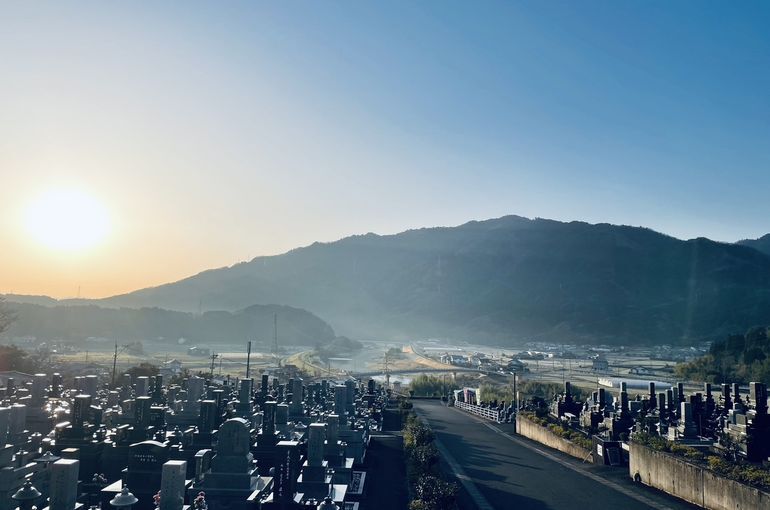 墓苑からの景色