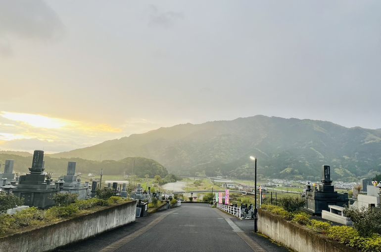 墓苑からの景色