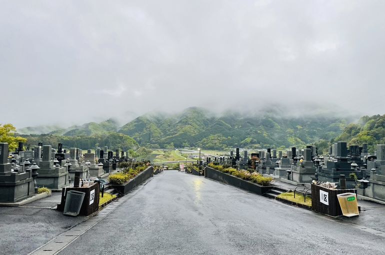 墓苑からの景色
