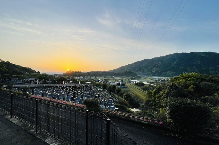 墓苑からの景色