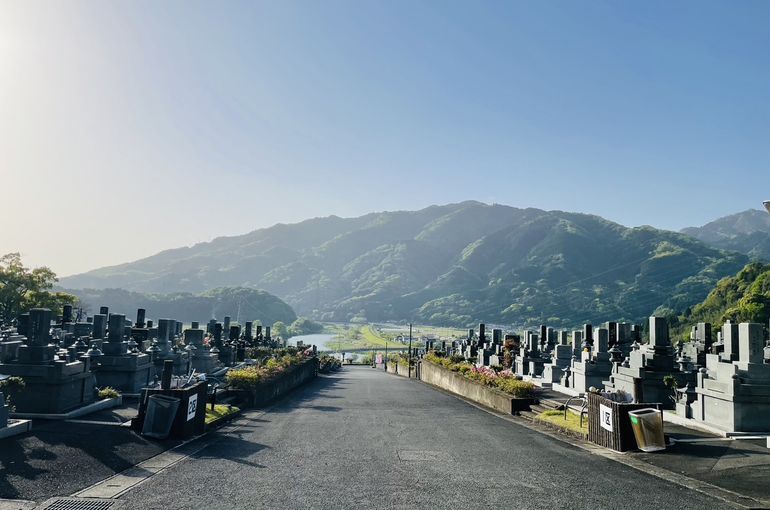 墓苑からの景色